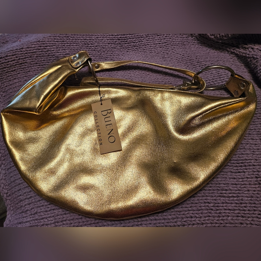 Metallic gold Bueno Collection purse